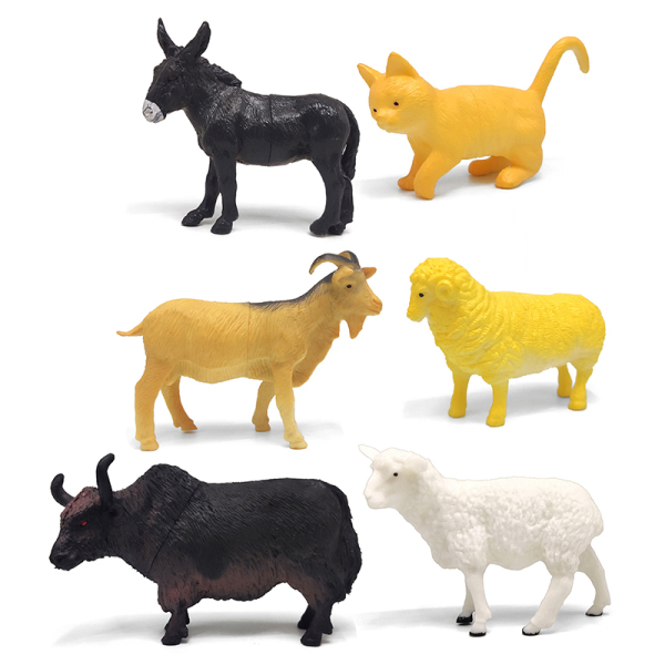 6 (pcs) Farm animals