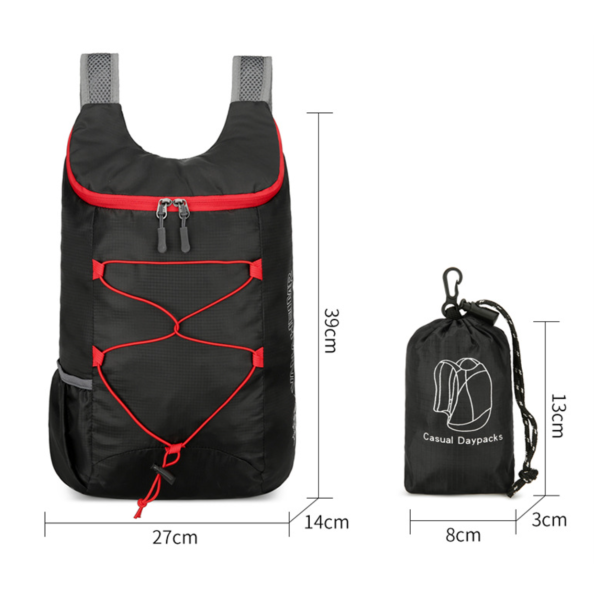 Folding ultra lightweight portable storage travel backpack