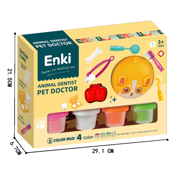 Cute Animal Puppy Dentist Colored Clay Set