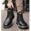 Motorcycle boots steel toe kicks not broken labor safety shoes military boots construction site rhubarb boots,Men,#40,Black,15,Colored box,Colored box,PU,Rubber【Packaging without Words】_201632864