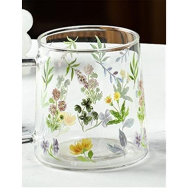 230ml sticker glass cup