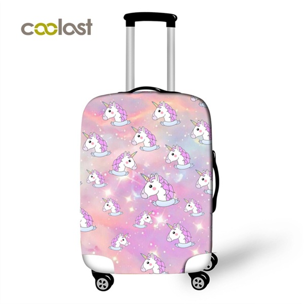 Unicorn Multi-color Printed Trolley Case Protective Bag Mixed Colors Mixed Colors [No Text Packaging]