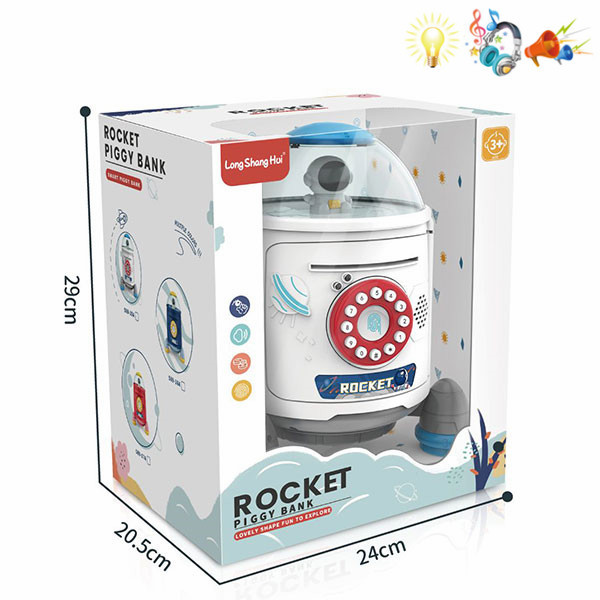 Rocket piggy bank