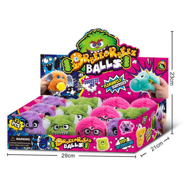 3 styles of monster plush decompression balls