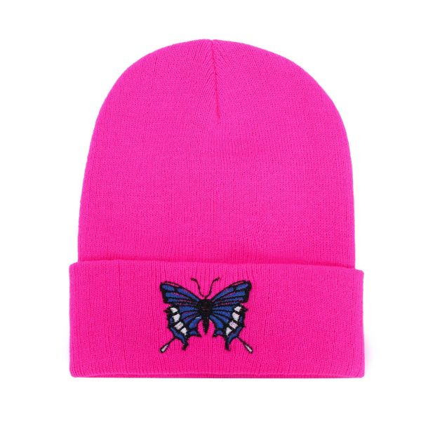 Butterfly decoration/winter hat Unisex 56-58CM 100% acrylic 【English Packaging】_201447352_hd