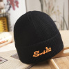 Solid Color Embossed Letter Cap,Unisex,56-60CM,Winter Hat,100% acrylic【Packaging without Words】_201523221