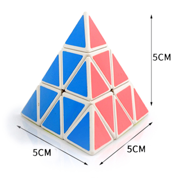 5CM Белый фон Цветная печать Пирамида Куб,Треугольная форма колец,3 - граневый,пластик【Упаковка на английском языке】_201975971_hd