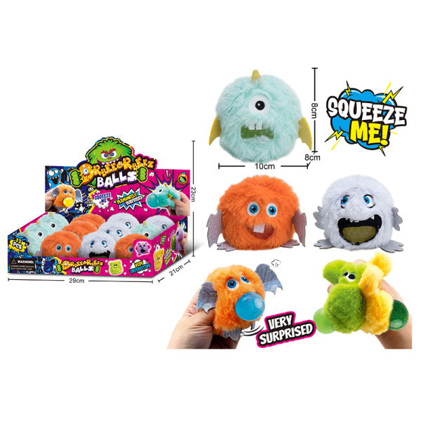 3 styles of monster plush decompression balls