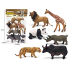 6 (pcs) painted wild animals,Plastic【English Packaging】_201890448