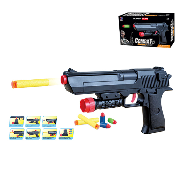 gun Soft bullet Pistol
 Solid color Plastic【English Packaging】_200747432_hd