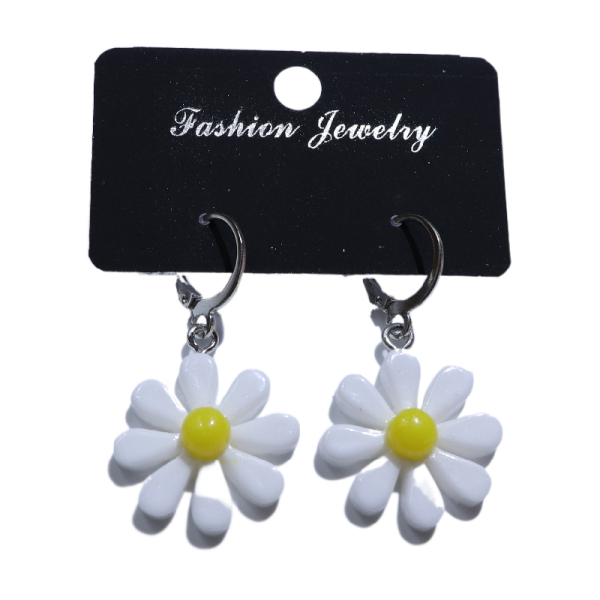 Resin 8-piece Flower Earrings