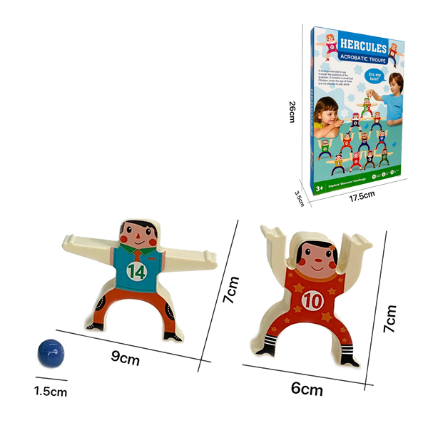 Strongman stacking music building block game