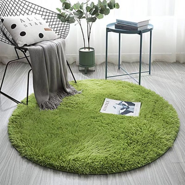 Plush round carpet,one colour only,Textile【Packaging without Words】_201876107_hd