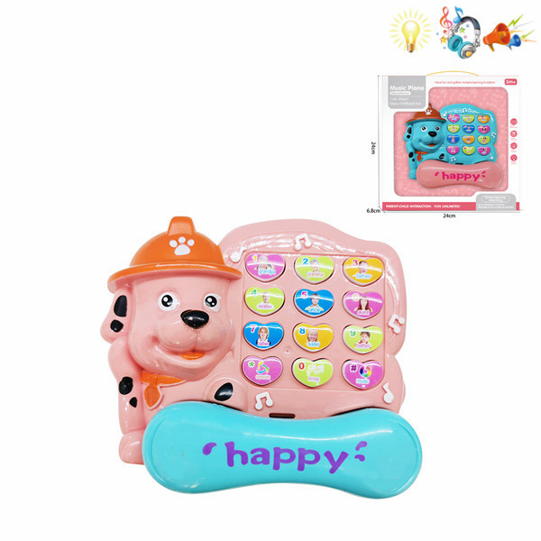 Puzzle telephone Electric Cute Version Lights Sound Music English language IC Plastic【English Packaging】_200729649_hd