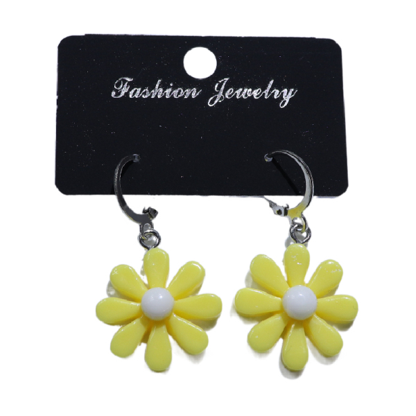 Resin 8-piece Flower Earrings