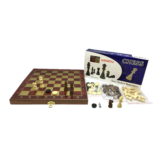 Wooden Chess Chinese chess
 3 in 1 wood【Russian and English Warning Packaging】_200539210_hd