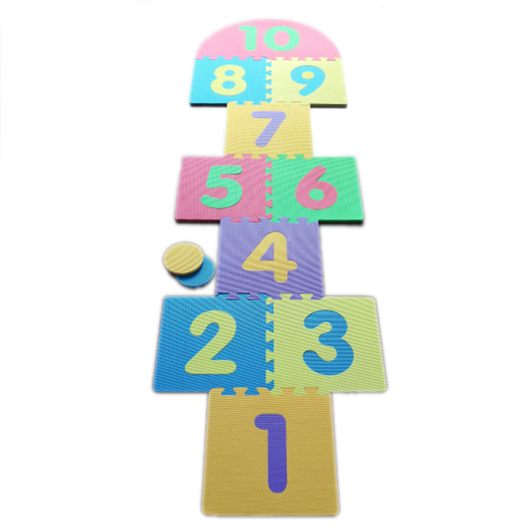 10pcs EVA Puzzle Mat-Number Jumping Grid