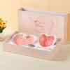 Love Ceramic 1 Bowl 1 Plate + Fork & Spoon [Lid,one colour only,Ceramics【English Packaging】_201525710