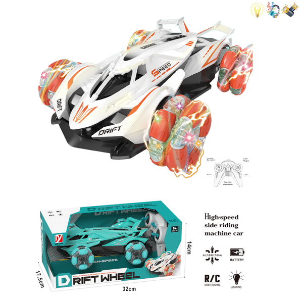 Stunt car with USB charging cable in 2 colors,Remote Control,Lights,Music,IC without language,Remote controller excludes batteries,toy includes batteries,Non-transparent wheels,Plastic【English Packaging】_201891389_hd