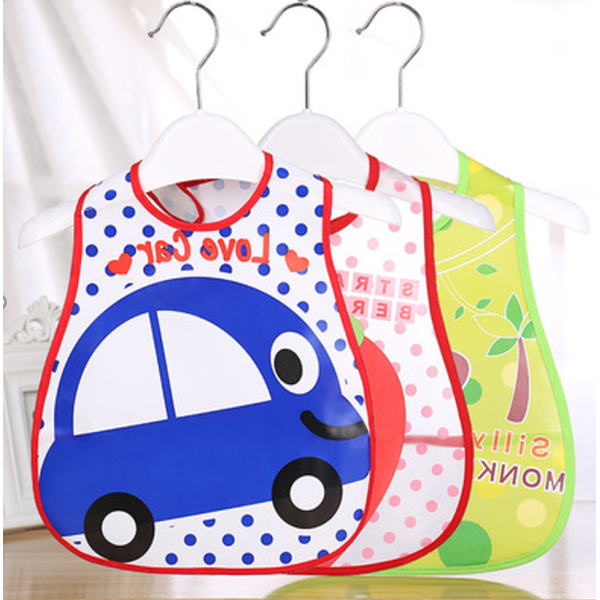 Cartoon small bib(27*30cm),Mix color,Plastic【Packaging without Words】_201510485_hd