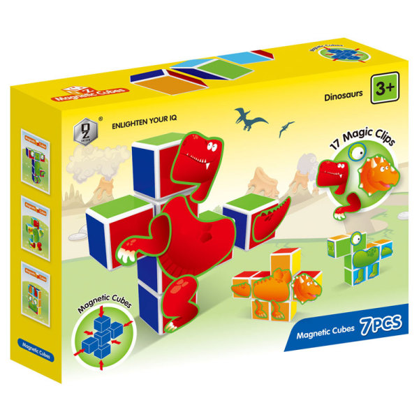 Patch Dinosaur Building Blocks,Magnetic,Plastic【English Packaging】_200502197_hd