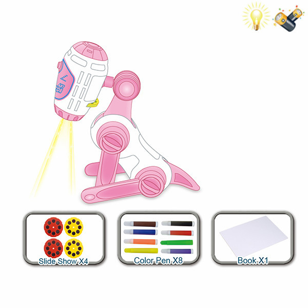 painting set Whiteboard
 Projection Lights With battery One side Easel Plastic【English Packaging】_200615703_hd