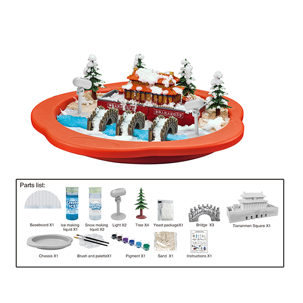 Science experiment scene snowmaking set