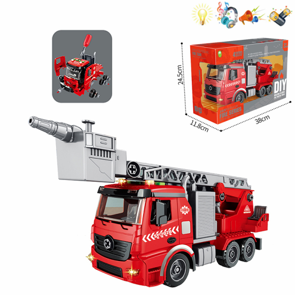 DIY disassembly and assembly of fire sprinkler truck