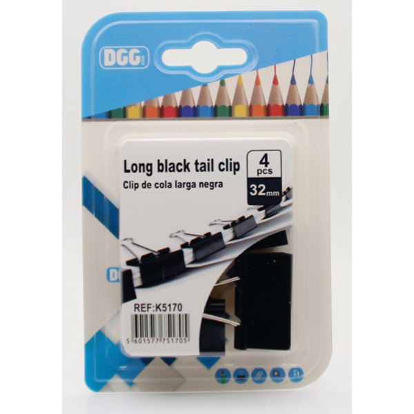 24 Card Black Long Tail Clip