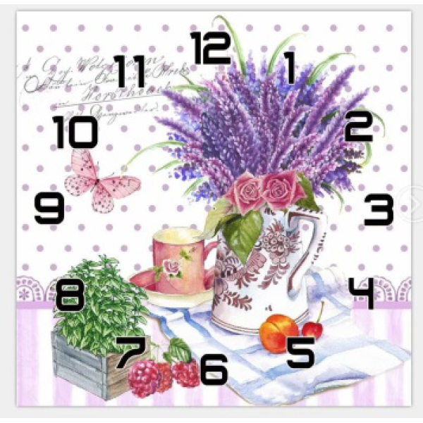 Lavender Clock,With handle,Ceramics【Packaging without Words】_200915041_hd