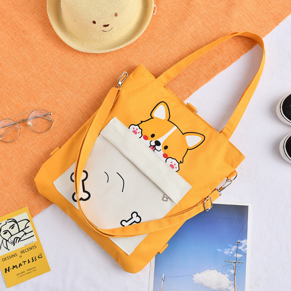 Large capacity cartoon crossbody tote bag,Mix color,Textile【Packaging without Words】_201675224_hd