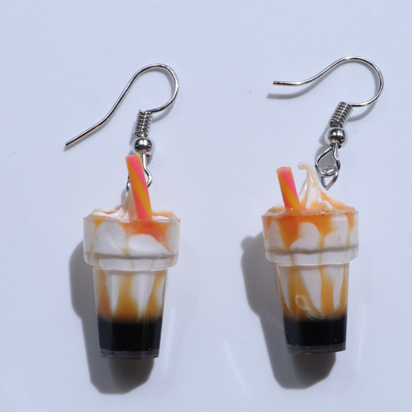 Resin Ice Cream Earrings Hook Type