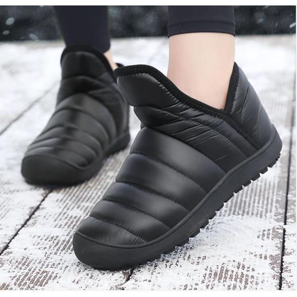 Padded men's and women's models waterproof and sandproof warm shoes Polyester OPP bag OPP bag 20 Black 36 size Couple [No text packing]