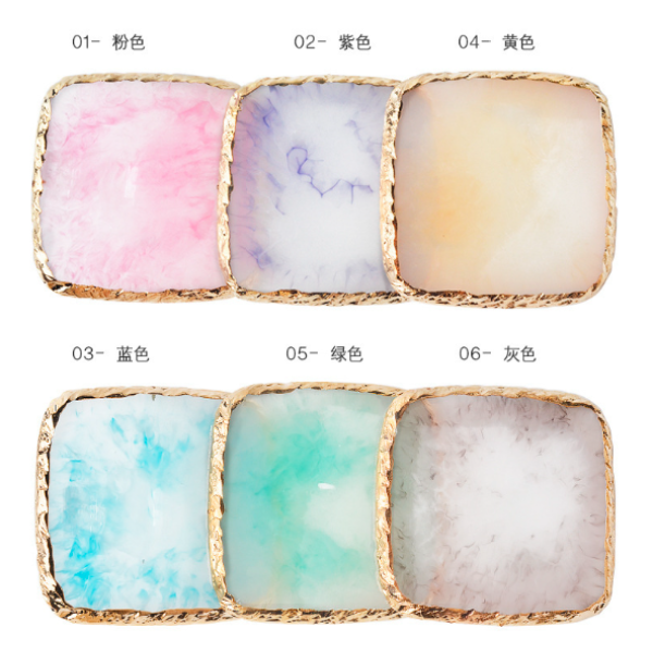 8.7*8.7cm 1pcs Square Color Palette,Multiple styles,resin【Packaging without Words】_201494054_hd