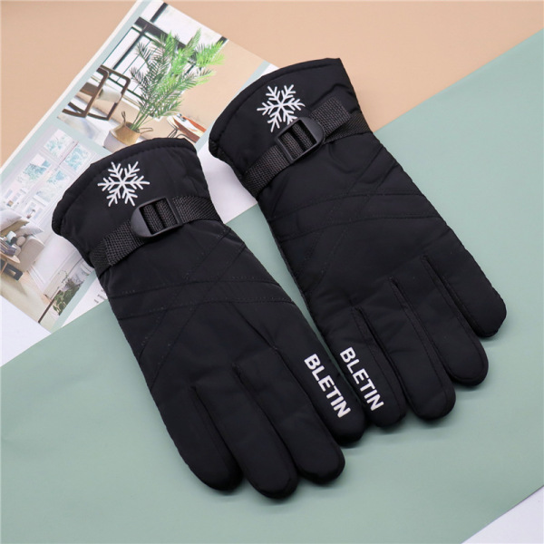 Winter skiing velvet warm gloves