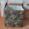 Retro flower fabric dirty clothes basket folding storage basket laundry basket 【 32 * 32 * 32CM 】,one colour only,Textile【Packaging without Words】_201897785_1_m