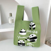 Small Knitted Cute Panda Tote Bag,Green,one colour only【Packaging without Words】_201568060