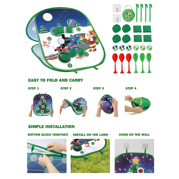 Folding throwing sandbag board throwing target Christmas