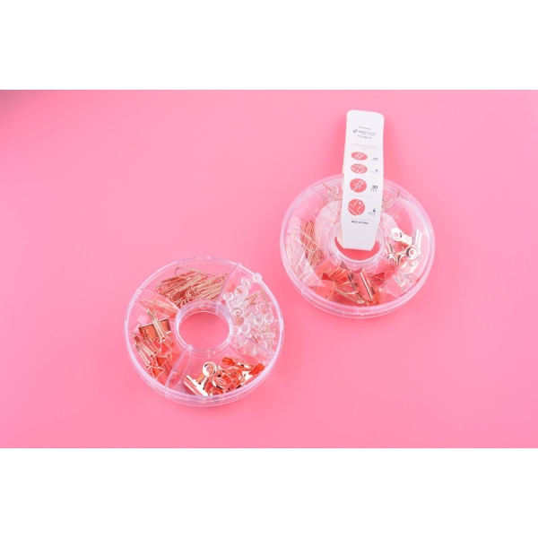 12PCS Donut Rose Gold,Mix color,Metal【Chinese English  Packaging】_201567551_hd