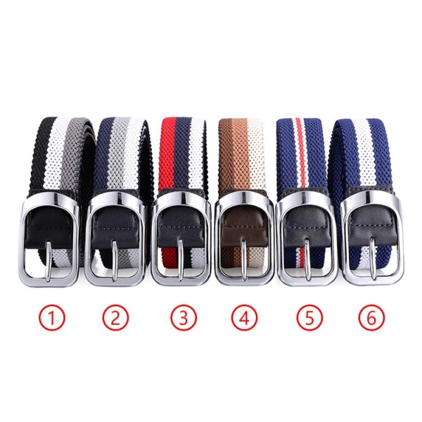 Three-color braided belt comfortable fashion casual belt,Men,Uni size,Mix color,Textile【Packaging without Words】_201786379_hd