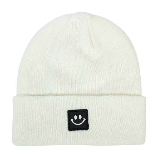 Adult smiley face flat needle hat/smiley face hat