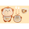 5pcs Happy Pig Tableware,Bamboo fiber【English Packaging】_P02080559_6_m