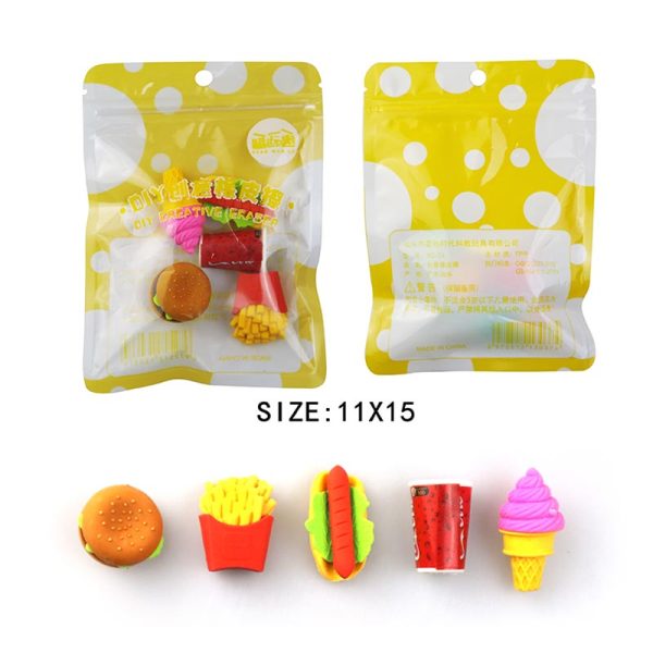 5pcs DIY Creative Eraser McDonald's Set other【Chinese English  Packaging】_201456215_hd