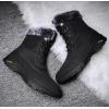 High-top waterproof padded warm snow boots,Men,#41,Black,12,Colored box,Faux leather【Packaging without Words】_201608459