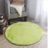 Silk wool round floor mat with dot-molded base,Mix color,Polyester fiber【Packaging without Words】_201611335