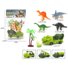 4 (pcs) Solid Dinosaur+Dinosaur Power Car Set,Plastic【English Packaging】_201877457_1_m