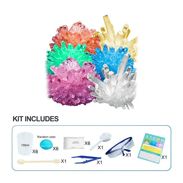 Научный эксперимент по выращиванию кристаллов (6 кристаллов)