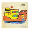 Wooden flat boat puzzle wood【English Packaging】_201188572