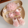 Newborn Hairband + Socks 3 pcs set (box to be filled by yourself),Newborns (1 year old or less),Uni size,Set,5% spandex,70% cotton,25% polyester fiber【Packaging without Words】_201616531