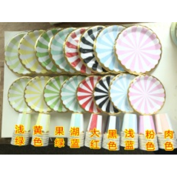 10pcs Stamping Watermelon Collection Birthday Party Tableware